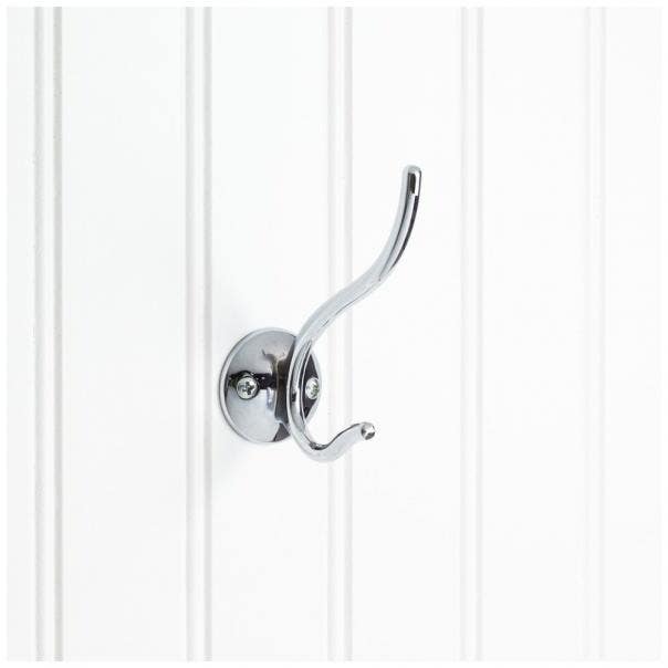 Elements YD30-381 Slender Contemporary Double Prong Wall Mounted Hook