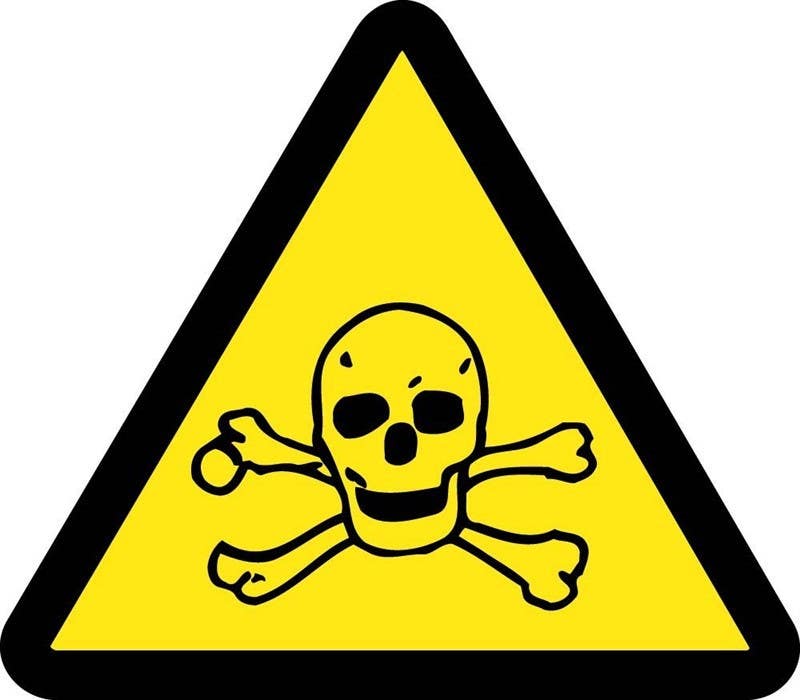 AccuformNMC LSGW ISO Warning Safety Label, Toxic Material (2011), Adhesive Backed Vinyl