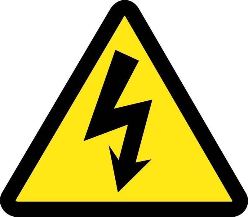 AccuformNMC LSGW ISO Warning Safety Label, Electric Voltage Hazard (2011), Adhesive Backed Vinyl