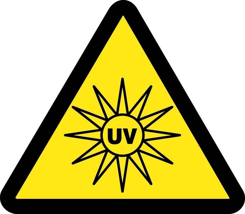 AccuformNMC LSGW ISO Safety Label - ISO UV Hazard - 2003/2011, Adhesive Backed Vinyl