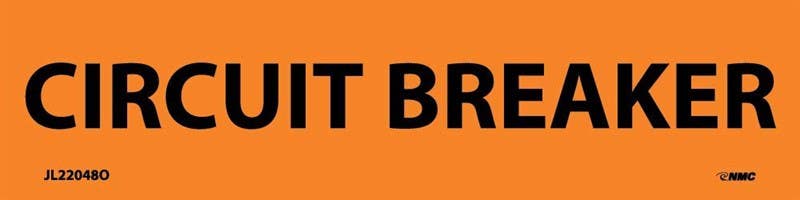 AccuformNMC LELC Voltage Marker, Circuit Breaker, Adhesive Vinyl