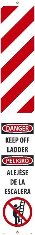 AccuformNMC LLOW1E Danger Keep Off Ladder, Alejese De La Escalera, Banner, 87" x 13"