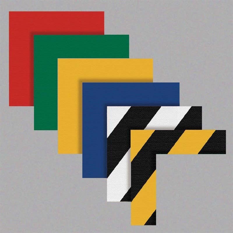 AccuformNMC LN1 Corner Marking Angles, 6" x 2", 2" Wide Stems, Heavy Duty PS Vinyl, 25/Pk