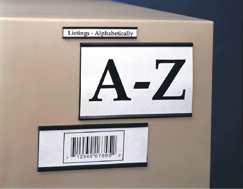 AccuformNMC LN143 Magnetic Channel Label Holders, .060 Thick, 1" x 3", 25/Pk