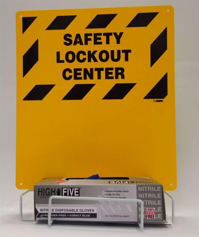 AccuformNMC LORK2BI Electrical Lockout - Bilingual, Backboard & Rack, 16" x 14"