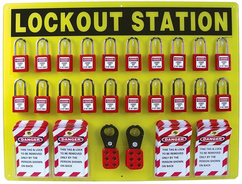 AccuformNMC LOS20 Lockout Station, Equipped, 19" x 24"