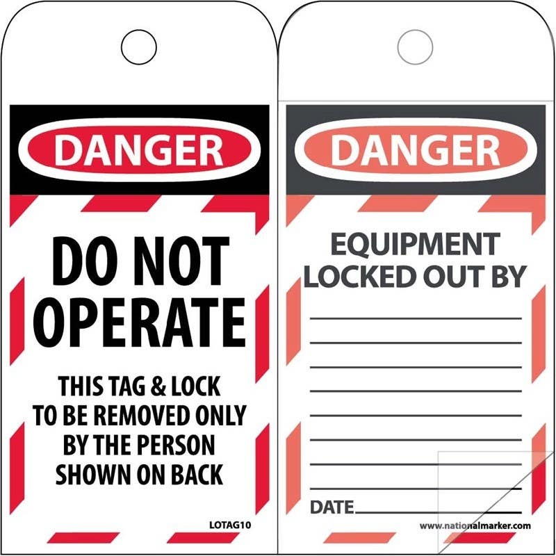 AccuformNMC TAR404 OSHA Danger Tags By-The-Roll, Do Not Operate, PF-Cardstock, 100/Roll