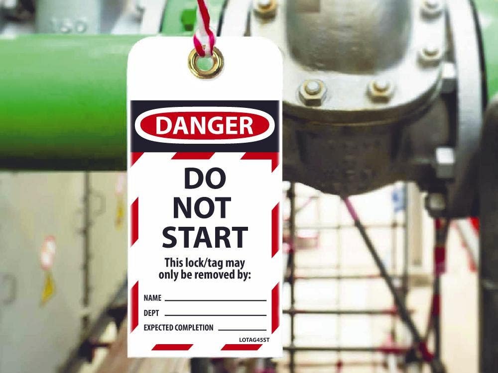 AccuformNMC TAR408 OSHA Danger Tags By-The-Roll, Do Not Start, PF-Cardstock, 100/Roll