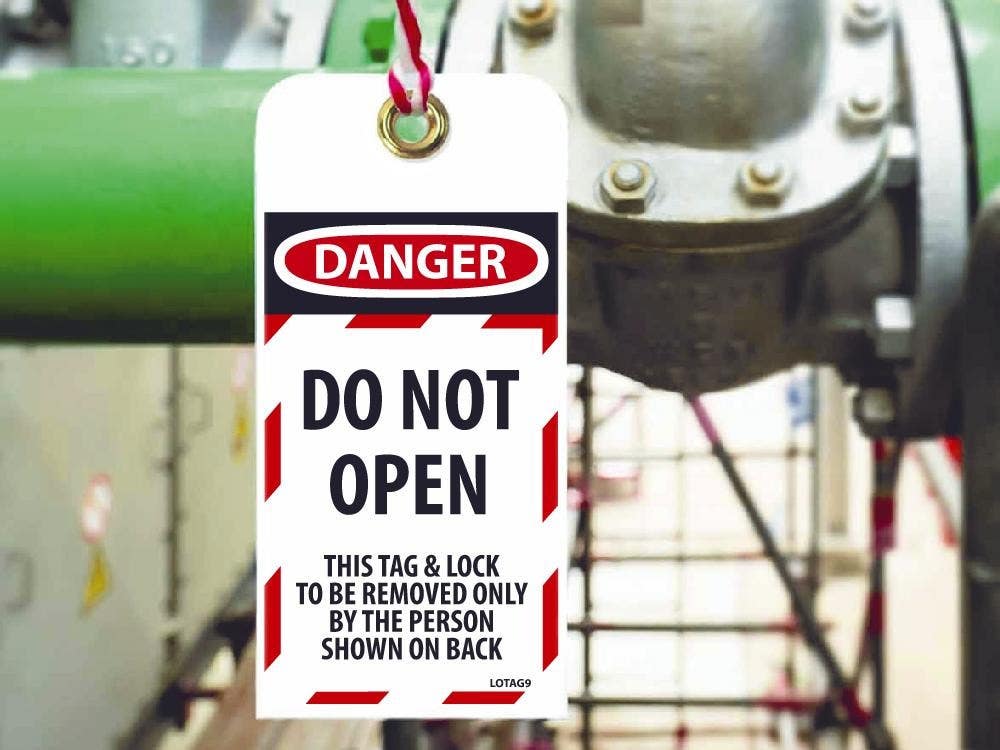 AccuformNMC MLT412 OSHA Danger Lockout Tag, Do Not Open, 5/Pk
