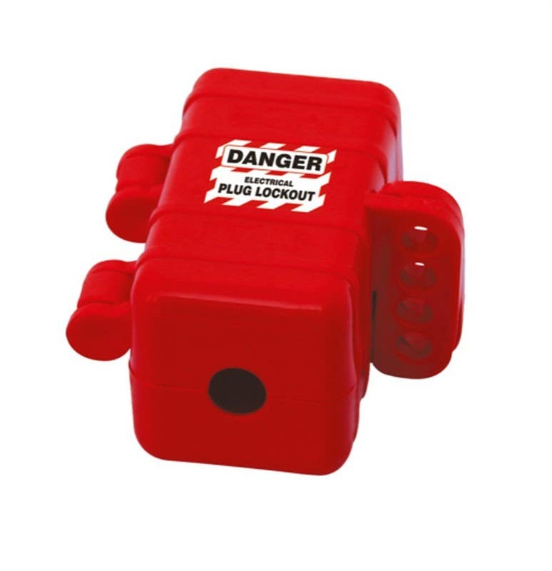 AccuformNMC LP110 Single Entry Plug Lockout, Red, 2" x 2.75"