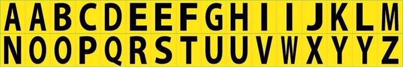 AccuformNMC LPS10 Self-Adhesive Letter Card, A-Z + Extra Vowels (32 Letters/Card), 5/8", PS Cloth