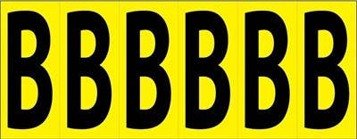 AccuformNMC LPS6 Self-Adhesive Letter Card, 3", 6 Letters/Card, PS Cloth