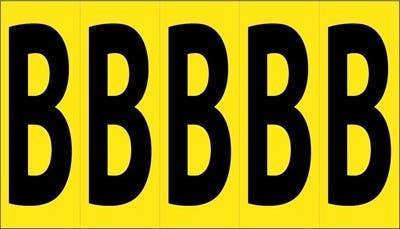 AccuformNMC LPS7 Self-Adhesive Letter Card, 4", 5 Letters/Card, PS Cloth