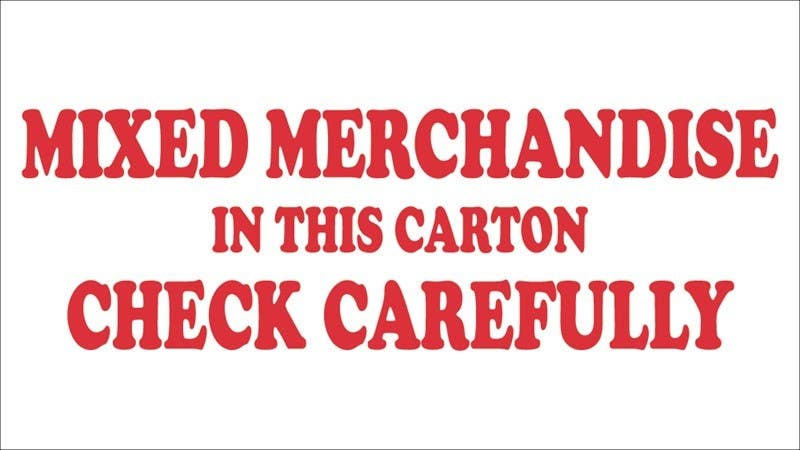 AccuformNMC LR10AL Mixed Merchandise In The Carton Label, Shipping & Packing, 2.25" x 4", PS Paper, 500/Roll