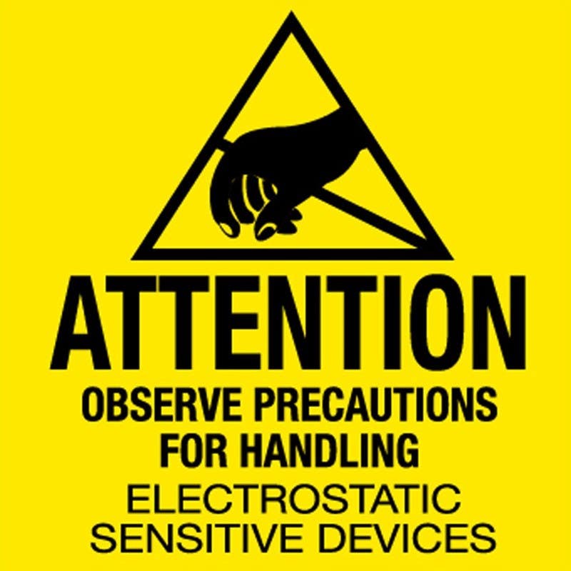 AccuformNMC LR17AL Attention Observe Precautions For Handling...Label, Shipping & Packing, 4" x 4", PS Paper, 500/Roll