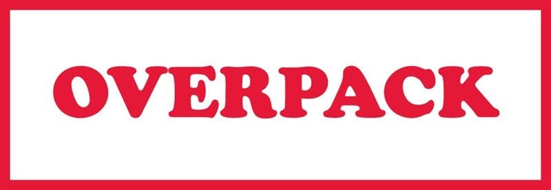 AccuformNMC MPC243 Hazardous Material Shipping Labels, Overpack, Pressure Sensitive Paper, 2-1/2" x 6", 500/Roll