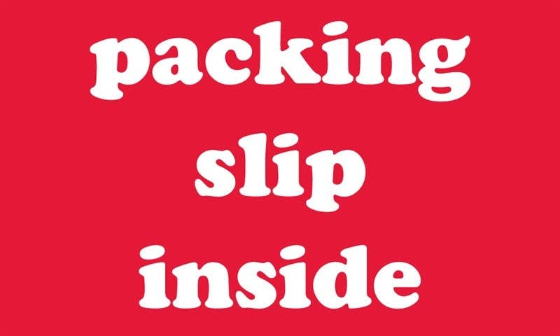 AccuformNMC LR24AL Packing Slip Inside Label, Shipping & Packing, White On Red, 3" x 5", PS Paper, 500/Roll