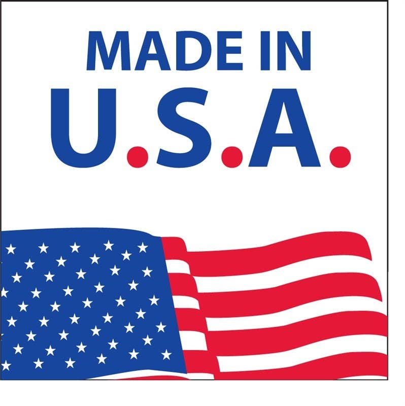 AccuformNMC LR28AL Made In U.S.A. Label, Shipping & Packing, 4" x 4", PS Paper, 500/Roll