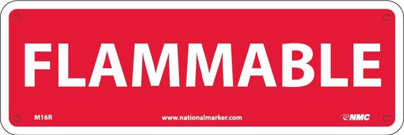 AccuformNMC M16 Flammable Sign, 4" x 12"