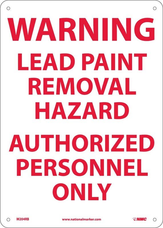 AccuformNMC M204 Warning Lead Paint Removal Hazard...Sign, 14" x 10"