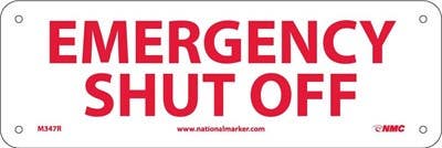 AccuformNMC MFXG538 Safety Sign, Emergency Shut-Off, 10" x 14"