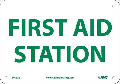 AccuformNMC MFSD Safety Sign, First Aid Station