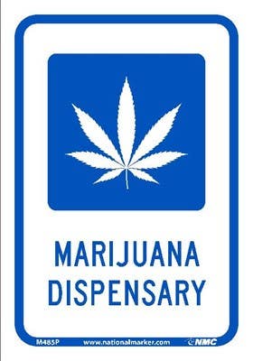 AccuformNMC MCAW509 Safety Sign, Medical Marijuana Dispensary, 7" x 10"
