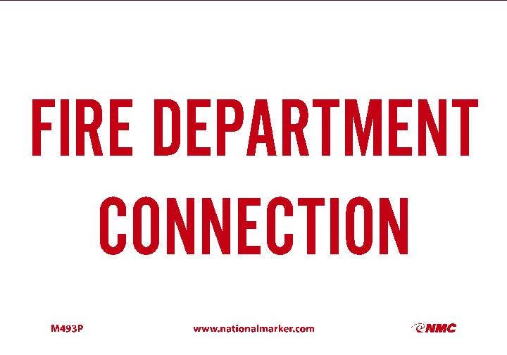 AccuformNMC M493 Fire Department Connection Sign, 7" H x 10" W