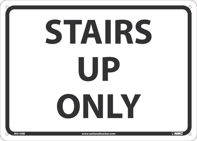AccuformNMC M515 Stairs Up Only Sign, 10" x 14"