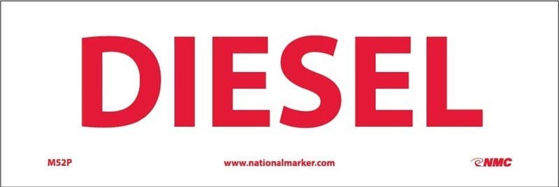 AccuformNMC MCHL540 Safety Sign, Diesel, 6" x 12"