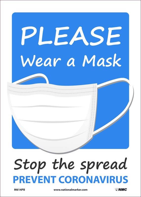AccuformNMC MPPA Safety Sign, Coronavirus Let's Protect One Another, Please Wear A Face Mask…
