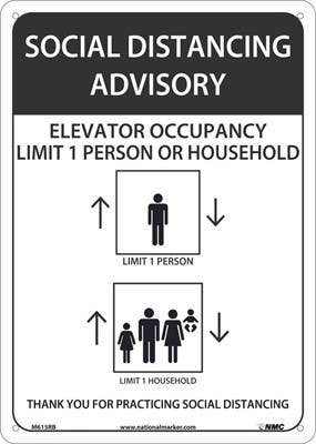 AccuformNMC MEQM Safety Sign, Social Distancing Limit To One Person or Party Per…