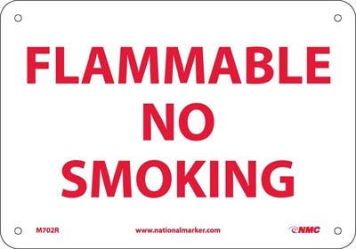 AccuformNMC MSM Flammable Safety Sign, No Smoking