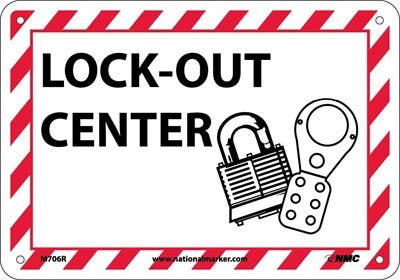 AccuformNMC M706 Lock-Out Sign w/ Graphic