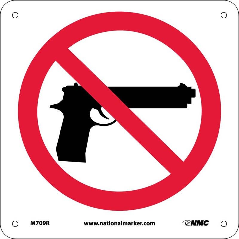 AccuformNMC MACC Safety Sign, (No Firearms Graphic)