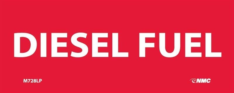 AccuformNMC LCHL503 Safety Label, Diesel Fuel, Adhesive Dura-Vinyl, 2" x 5"