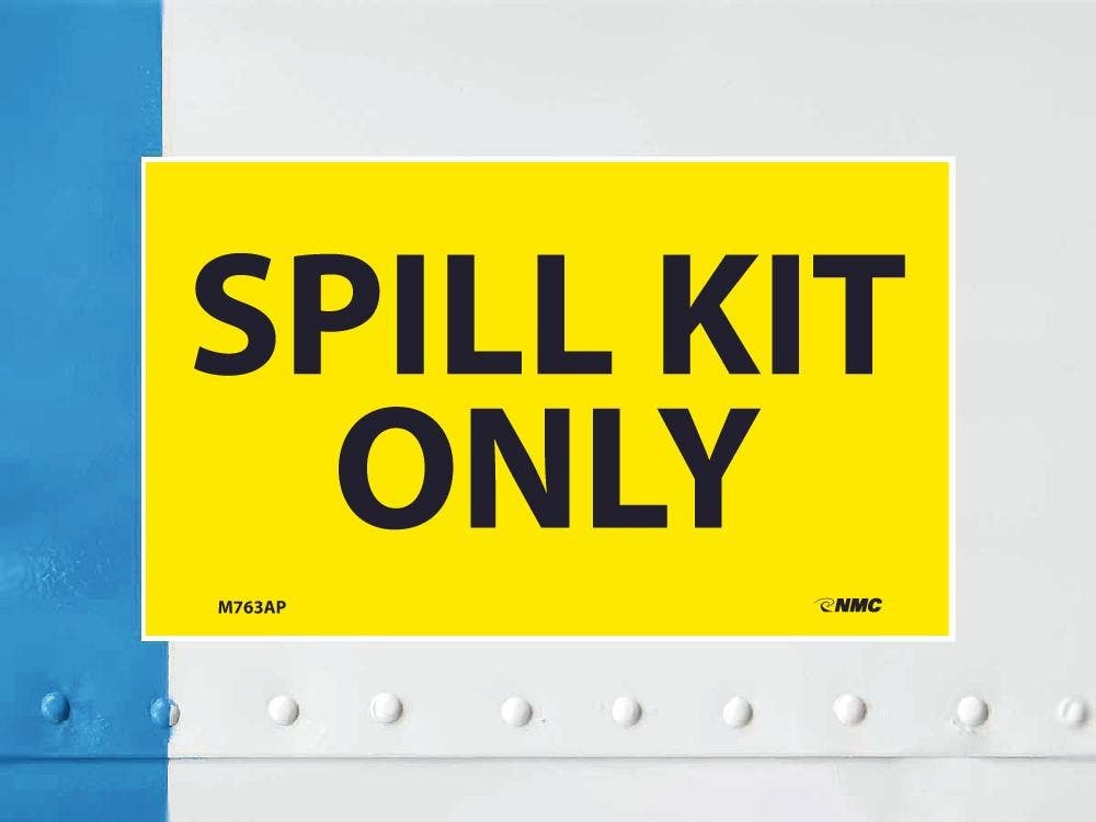 AccuformNMC M763AP Spill Kit Only Label, 3" x 5", Adhesive Backed Vinyl, 5/Pk
