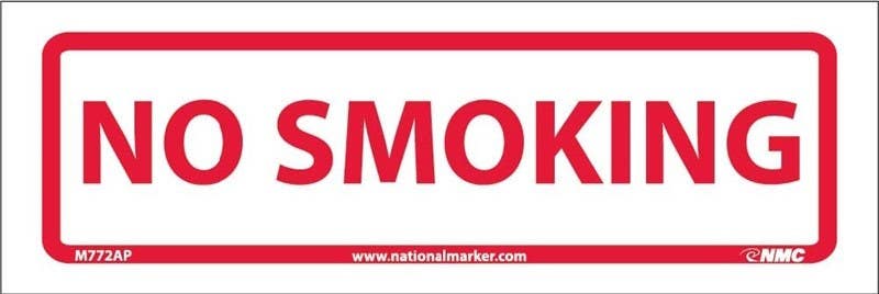 AccuformNMC LSMK540VSP Safety Label, No Smoking, Adhesive Vinyl, 2" x 9", 5/Pk