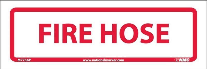 AccuformNMC LFXG405XVE Fire Safety Labels, Fire Hose, Adhesive Dura Vinyl - Each,  3" x 10"