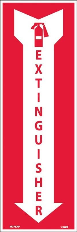 AccuformNMC M776AP Extinguisher Label (Graphic) , 4" x 12", Adhesive Backed Vinyl, 25/Pk