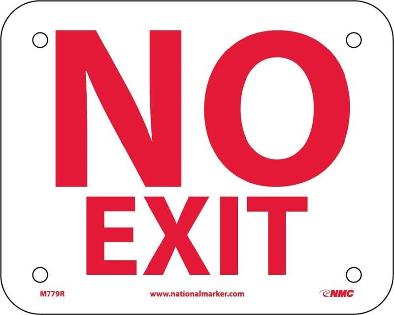 AccuformNMC M779 No Exit Signs, 4" x 5"