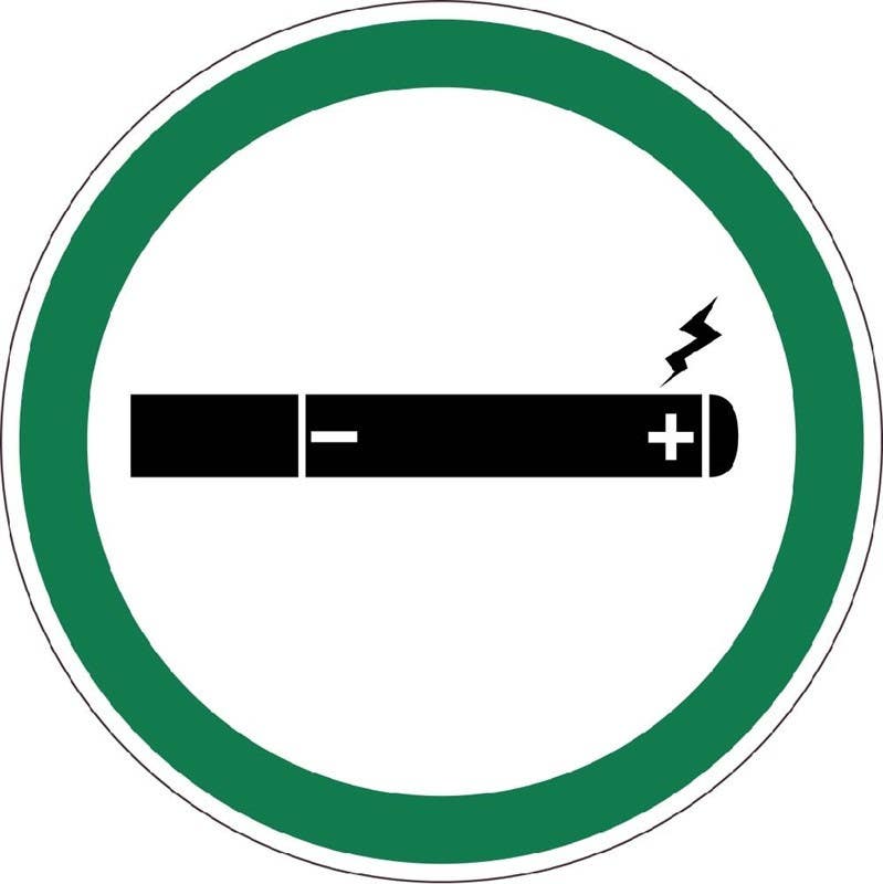 AccuformNMC M958C Electronic Cigarettes Permitted Window Sign (Graphic), 6" x 6", Adhesive Backed Vinyl