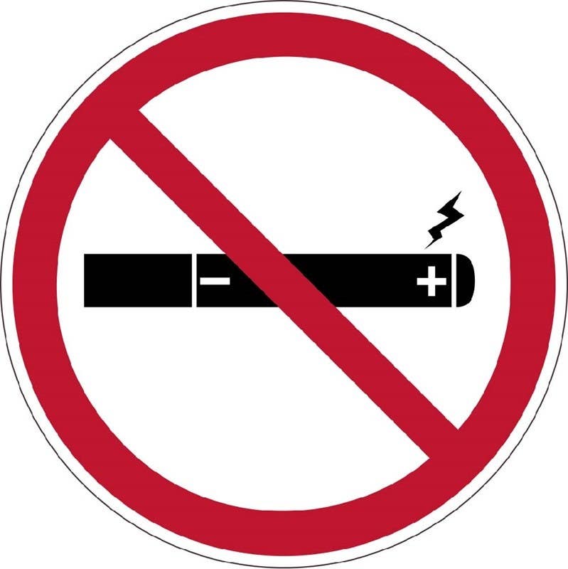 AccuformNMC M959C Electronic Cigarettes Not Permitted Window Sign (Graphic), 6" x 6", Adhesive Backed Vinyl