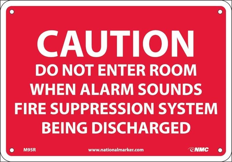 AccuformNMC M95R Caution Do Not Enter...Sign, 7" x 10", Rigid Plastic