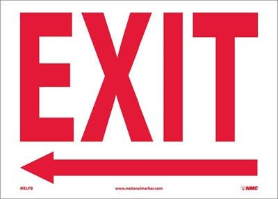 AccuformNMC MADC Safety Sign, Exit, 10" H x 14" W