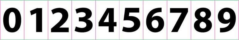 AccuformNMC NAM Magnetic Characters, Number Set