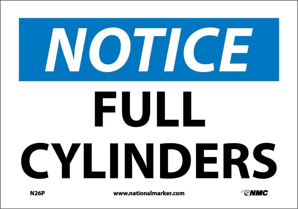 AccuformNMC MCPG OSHA Notice Safety Sign, Full Cylinders