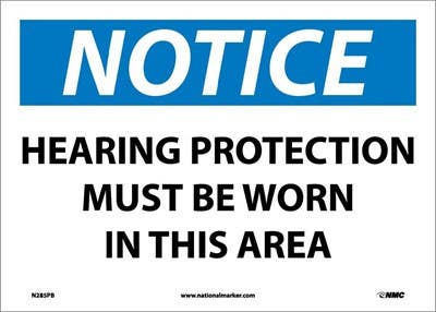 AccuformNMC MPP OSHA Notice Safety Sign, Hearing Protection Must Be Worn In This Area
