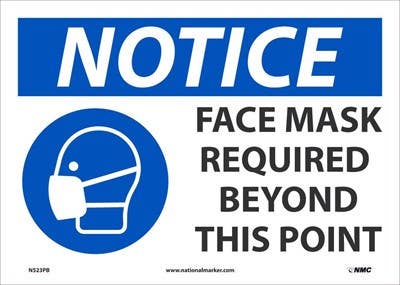 AccuformNMC MPPA Safety Sign, Face Mask Required