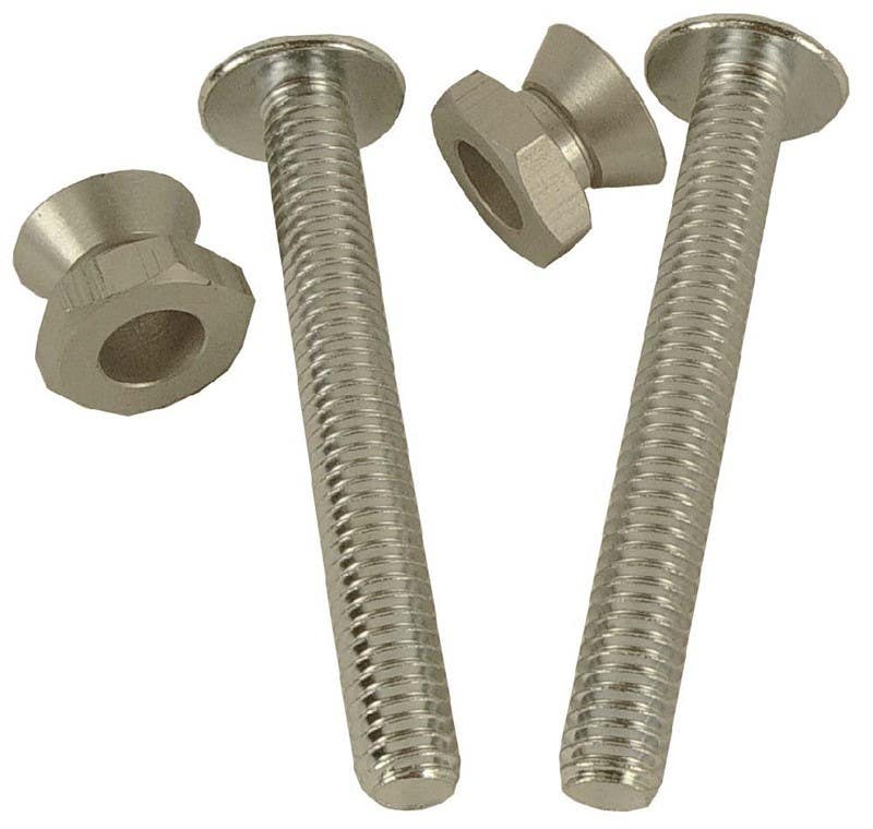 AccuformNMC HFN206 Mounting Bolts & Nuts, One-Way Bolt & Breakaway Nut, 2" x 5/16"